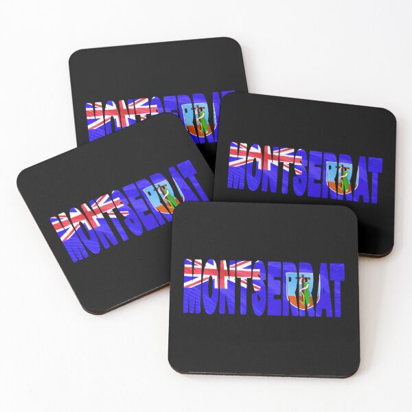 Item preview, MONTSERRAT - Flag Flying in Wind cut to Letters Souvenir Sticker Shirt designed and sold by Adam Gormley.