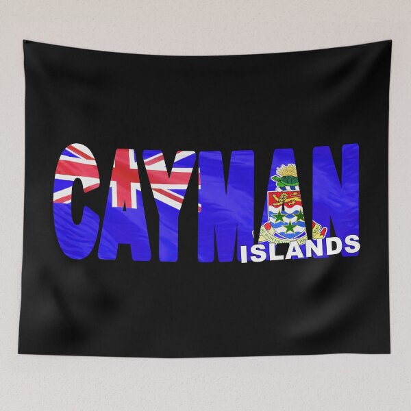 Item preview, CAYMAN ISLANDS - Flag Flying in Wind cut to Letters Souvenir Sticker Shirt designed and sold by Adam Gormley.