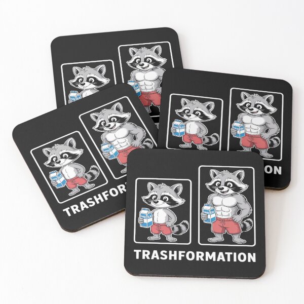 Item preview, Raccoon Trash Transformation Garbage Workout Gym Fitness designed and sold by Dolostope.