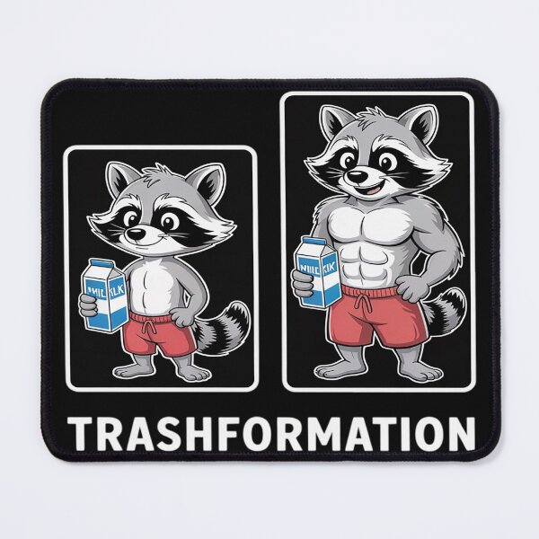 Item preview, Raccoon Trash Transformation Garbage Workout Gym Fitness designed and sold by Dolostope.