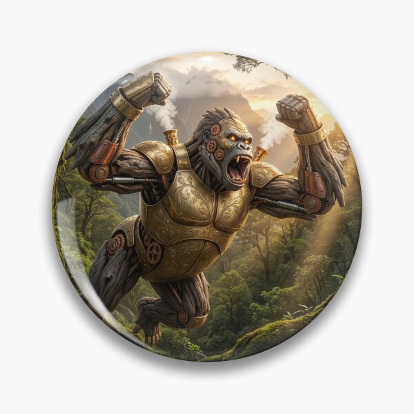 Item preview, Steampunk Driftwood Art Nouveau Gorilla designed and sold by Tridentulus.