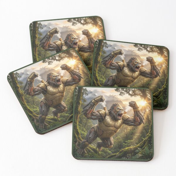 Item preview, Steampunk Driftwood Art Nouveau Gorilla designed and sold by Tridentulus.