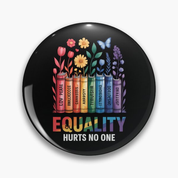Item preview, Equality Hurts No One Book Flower Rainbow Pride Month LGBTQ designed and sold by EllenJast.