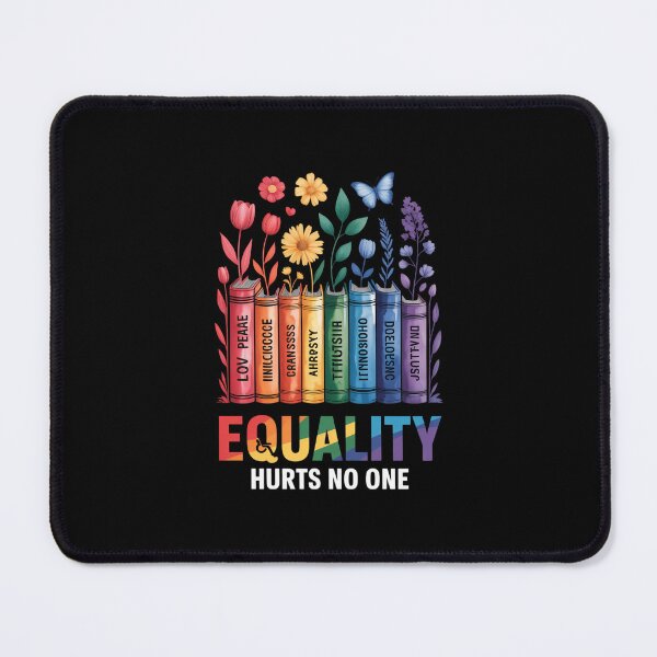 Item preview, Equality Hurts No One Book Flower Rainbow Pride Month LGBTQ designed and sold by EllenJast.