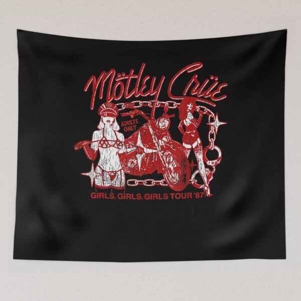 Item preview, Motley Crue Red Stage Performance Rock Illustration designed and sold by theodorehen.