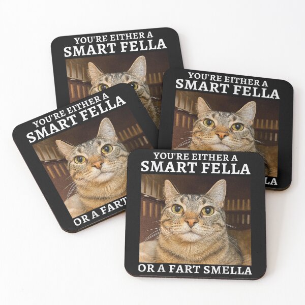 Item preview, You're Either A Smart Fella Or A Fart Smella Funny Cat Meme Lover designed and sold by jakaun.
