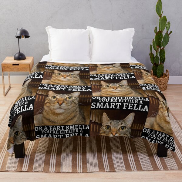 Item preview, You're Either A Smart Fella Or A Fart Smella Funny Cat Meme Lover designed and sold by jakaun.