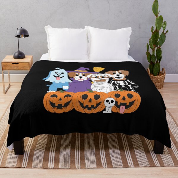 Item preview, Halloween Dogs Cute Puppy Ghost Witch Skeleton Pumpkin designed and sold by skanderio.