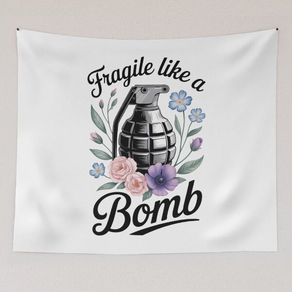 Item preview, Fragile Like A Bomb Flower Floral Mother Day Feminist designed and sold by EllenJast.