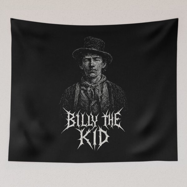 Item preview, Billy the Kid Outlaw – Western Gunslinger Metal Style Artwork designed and sold by Mortisigil.