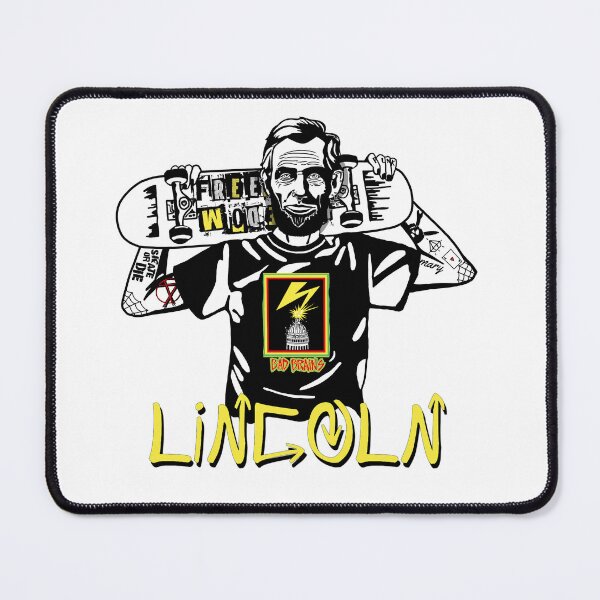 Item preview, Lincoln if he was a part of Skate culture designed and sold by Blockhead Designs.