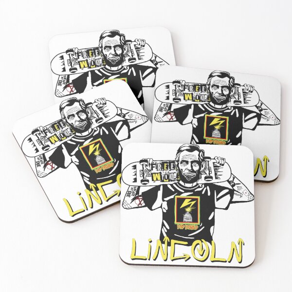 Item preview, Lincoln if he was a part of Skate culture designed and sold by Blockhead Designs.