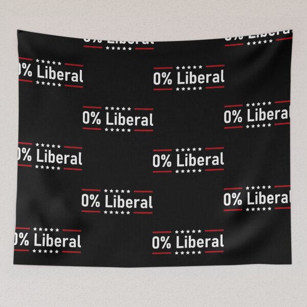 Item preview, 0% Liberal Zero Percent Anti Liberal - Red Republican Flag designed and sold by jakaun.
