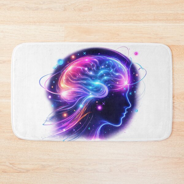 Item preview, Neon Mindscape – Futuristic Abstract Human Head Digital Art designed and sold by NomadUSArt.