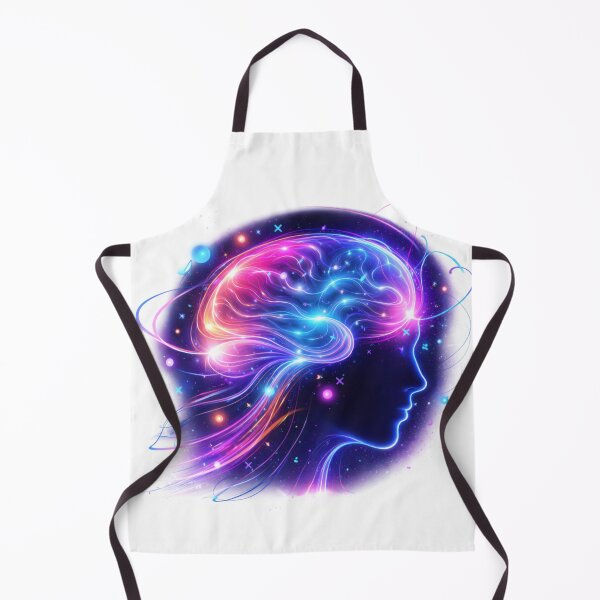 Item preview, Neon Mindscape – Futuristic Abstract Human Head Digital Art designed and sold by NomadUSArt.