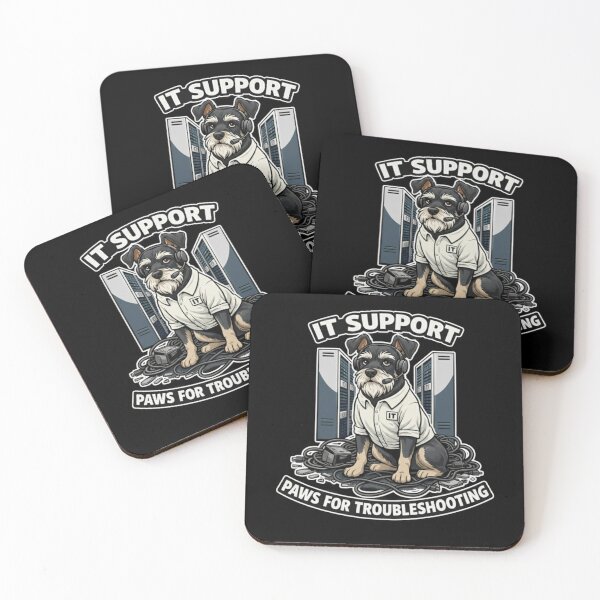 Item preview, Schnauzer IT Support - Paws for Troubleshooting Pun designed and sold by Pulse & Paws | Pop Culture Tees and Stickers.