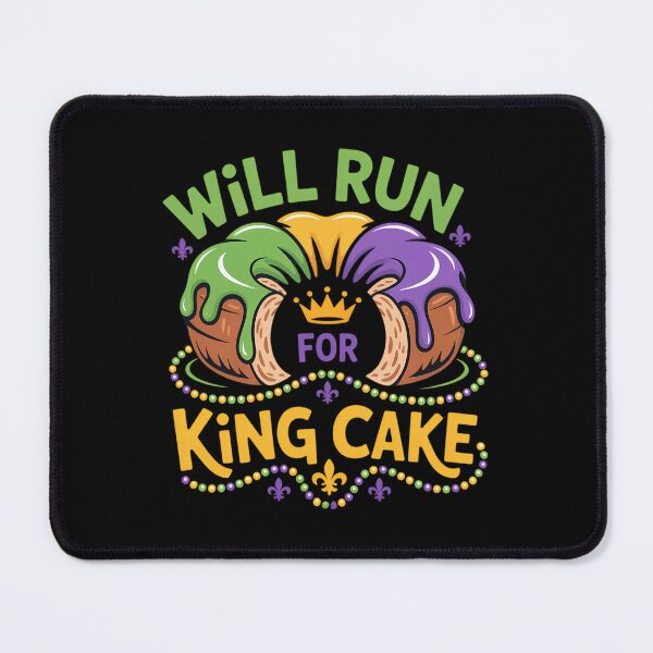 Item preview, Mardi Gras Running Will Run for King Cake Funny Runner designed and sold by CruelShadesSt.
