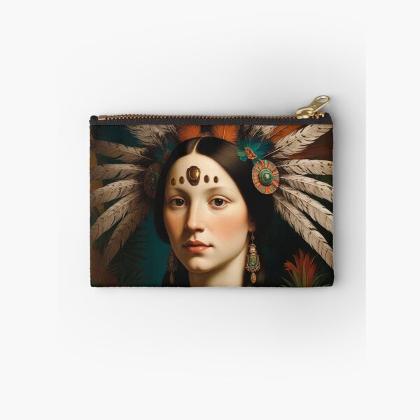 Item preview, Meso Lisa – Renaissance Portrait Reimagined in a Mesoamerican Art Style designed and sold by TheOuroborean.