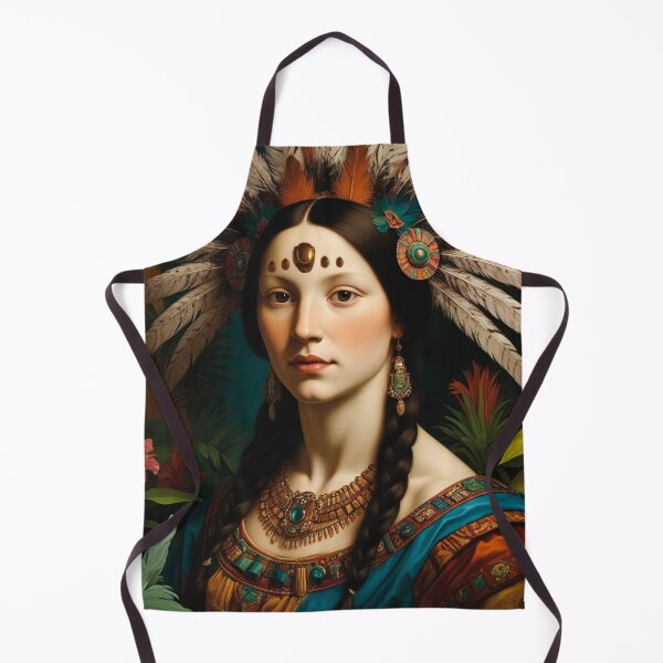 Item preview, Meso Lisa – Renaissance Portrait Reimagined in a Mesoamerican Art Style designed and sold by TheOuroborean.