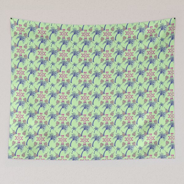 Item preview, Playful Tropical Palm Pattern designed and sold by thanratdesign.