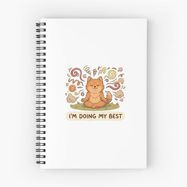 Item preview, I'm Doing My Best, Zen Dog Amidst Chaos | Wholesome Mental Health Art designed and sold by Tamer ⭐⭐⭐⭐⭐.