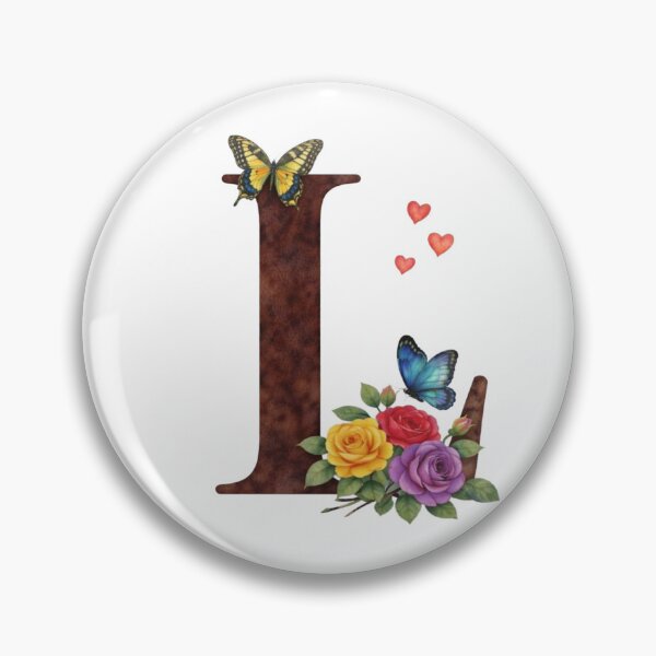 Item preview, Alphabet L with flowers and butterflies designed and sold by Shandiz Design.