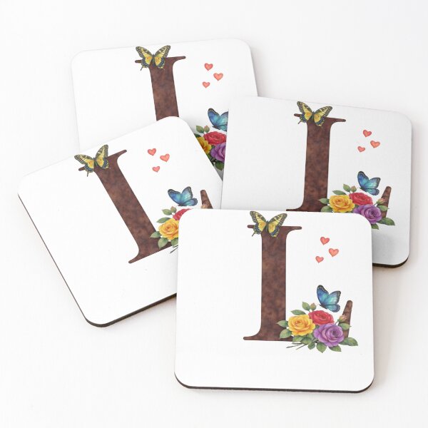 Item preview, Alphabet L with flowers and butterflies designed and sold by Shandiz Design.