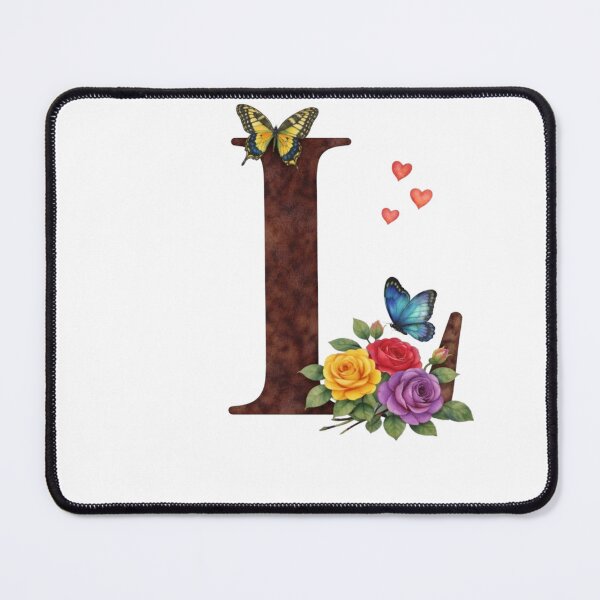 Item preview, Alphabet L with flowers and butterflies designed and sold by Shandiz Design.