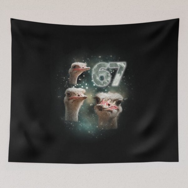 Item preview, Funny Ostrich Moon 67 Six Seven Space T-Shirt designed and sold by LashondaGreen89.