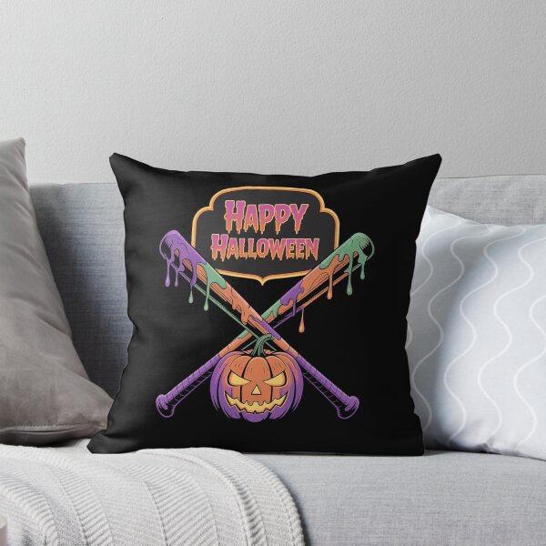 Item preview, Halloween Pumpkin Baseball Crossed Bats Dripping Horror designed and sold by imsamaharem.