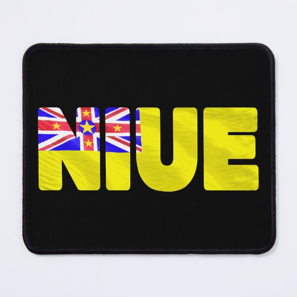 Item preview, NIUE - Flag Flying in Wind cut to Letters Souvenir Sticker Shirt designed and sold by Adam Gormley.
