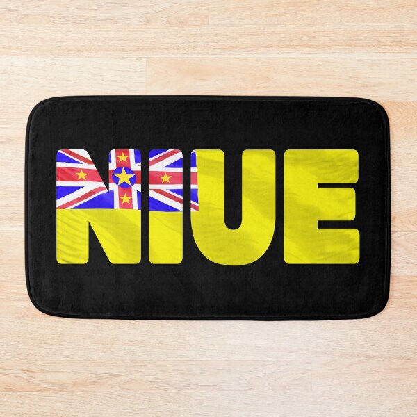 Item preview, NIUE - Flag Flying in Wind cut to Letters Souvenir Sticker Shirt designed and sold by Adam Gormley.