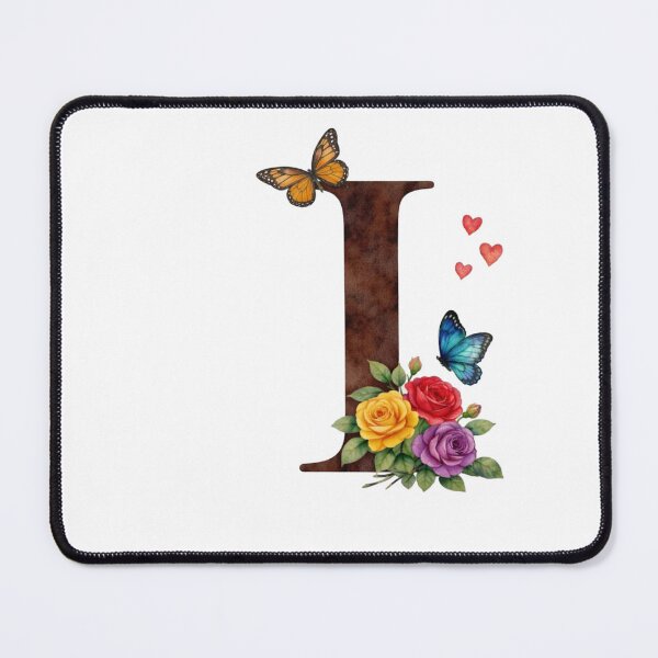 Item preview, Alphabet I with flowers and butterflies designed and sold by Shandiz Design.