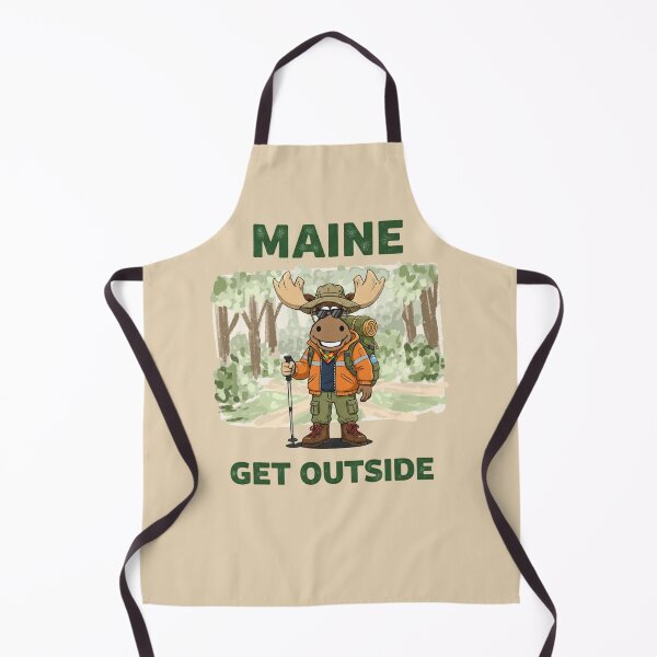 Item preview, Maine Get Outside - Hiker Moose Adventure designed and sold by Rhythm Thru Art .