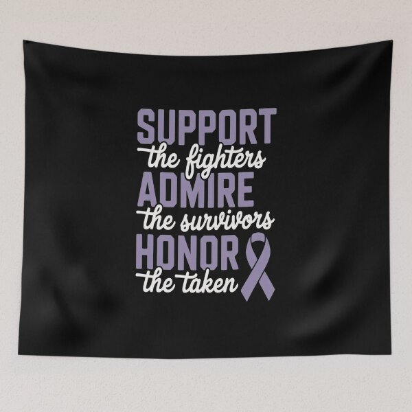 Item preview, SUPPORT ADMIRE HONOR, Purple Ribbon Pancreatic Cancer designed and sold by SIGORDESIGN.