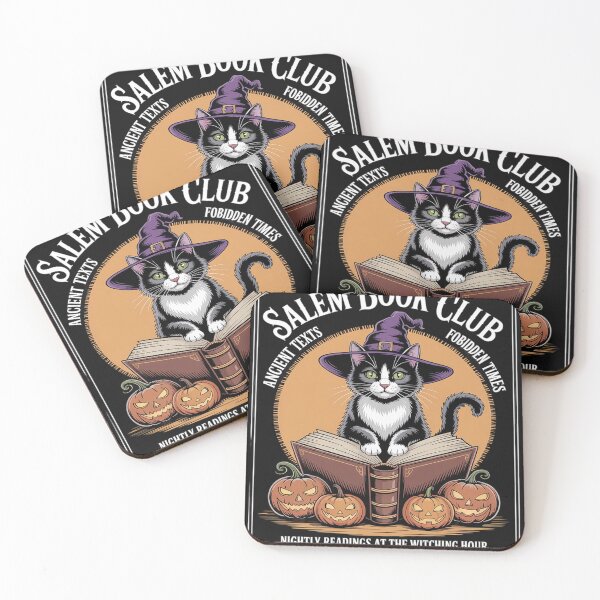 Item preview, Salem Witch Book Club Bookish Halloween Black Cat designed and sold by trinfhri.