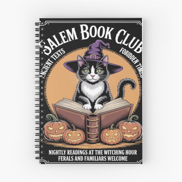 Item preview, Salem Witch Book Club Bookish Halloween Black Cat designed and sold by trinfhri.