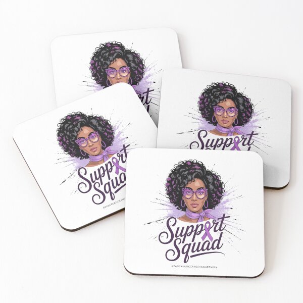 Item preview, Support Squad Afro Messy Bun Pancreatic Cancer Awareness designed and sold by SIGORDESIGN.