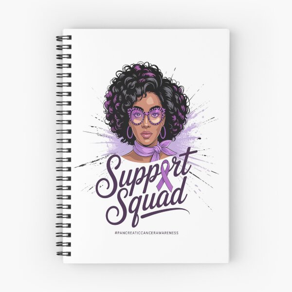 Item preview, Support Squad Afro Messy Bun Pancreatic Cancer Awareness designed and sold by SIGORDESIGN.