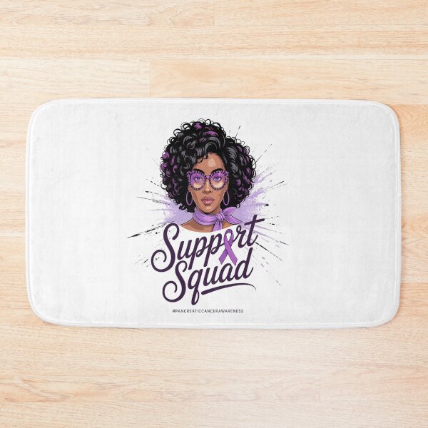 Item preview, Support Squad Afro Messy Bun Pancreatic Cancer Awareness designed and sold by SIGORDESIGN.