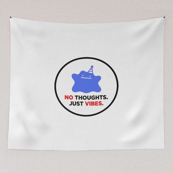 Item preview, No Thoughts Just Vibes | Minimalist Funny Meme designed and sold by Tamer ⭐⭐⭐⭐⭐.