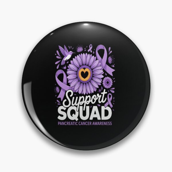 Item preview, Support Squad Pancreatic Cancer Awareness Sunflower designed and sold by SIGORDESIGN.