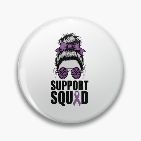 Item preview, Support Squad Messy Bun Pancreatic Cancer Awareness designed and sold by SIGORDESIGN.