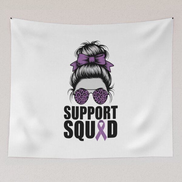 Item preview, Support Squad Messy Bun Pancreatic Cancer Awareness designed and sold by SIGORDESIGN.