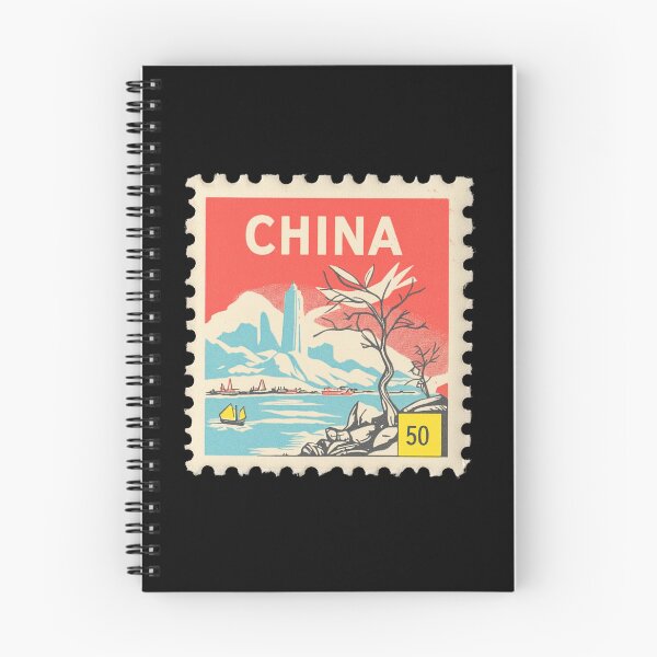Item preview, Vintage China Postage Stamp Art - Guilin Karst Mountains & Junk Ship designed and sold by tiigerdad.