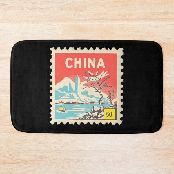 Item preview, Vintage China Postage Stamp Art - Guilin Karst Mountains & Junk Ship designed and sold by tiigerdad.