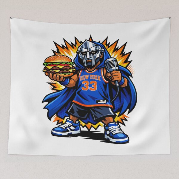 Artikelvorschau, MF DOOM x New York Knicks Supervillain Basketball Mashup entworfen und verkauft von Gramemptere2001.