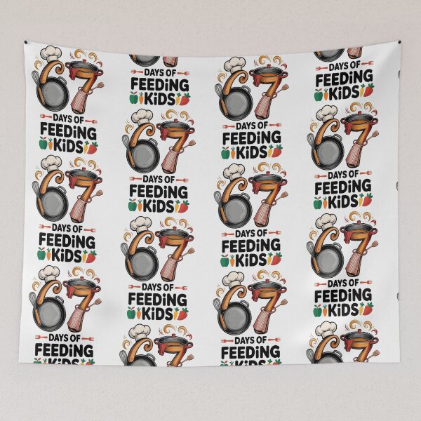 Item preview, 67 Days Of Feeding Kids Lunch Lady Cafeteria Worker designed and sold by pansak.