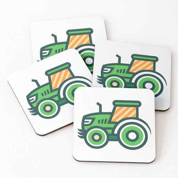 Item preview, Green Tractor Cartoon - Cute Farm Vehicle Vector designed and sold by Taanva.