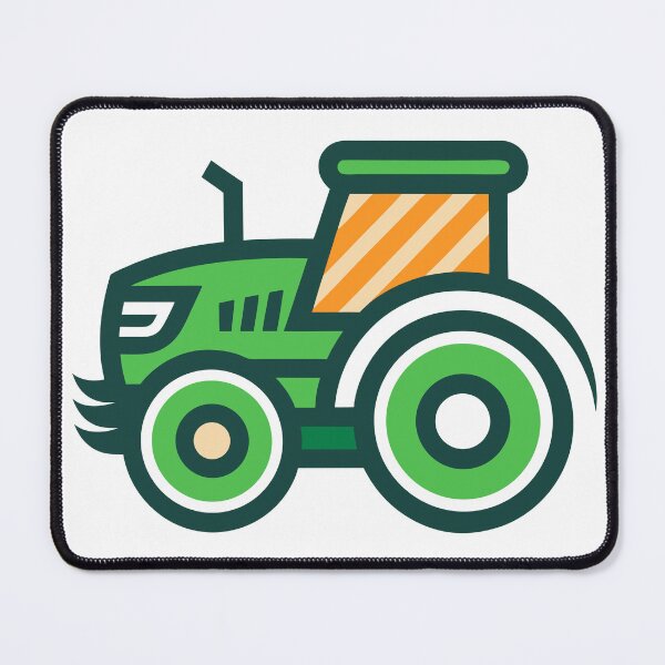 Item preview, Green Tractor Cartoon - Cute Farm Vehicle Vector designed and sold by Taanva.